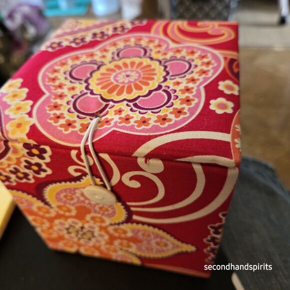 Vera Bradley Raspberry Fizz Glass Ball Ornament Christmas W Box - Picture 2 of 9